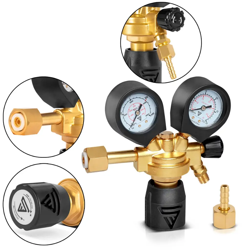 STAHLWERK Druckminderer ST-300 Pro bis 300 bar für Standard-Gasflaschen DIN EN