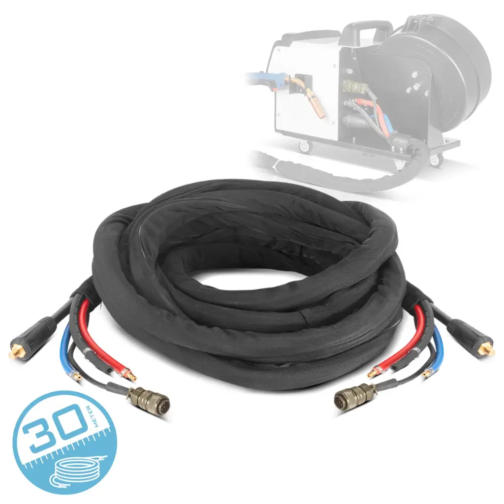 STAHLWERK Zwischenschlauchpaket MIG MAG 30 m wassergekühlt 95 mm2 10-polig