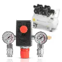 STAHLWERK Druckschalter DE-20 ST 0-8 bar mit Manometer und 2 Schnellkupplungen