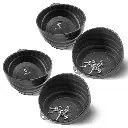 STAHLWERK 4 x Magnetschale 6 Zoll aus Kunststoff mit starker Haftkraft, zur Aufbewahrung von Schrauben, Werkzeug und Kleinteilen mit gummiertem Fuß, geeignet für hohe Temperaturen 