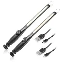 STAHLWERK 2x LED Arbeitsleuchte AL-300 ST Leistungsstarke Stableuchte / Stablampe / Taschenlampe mit integriertem Akku, USB-Anschluss und schwenkbarem Magnetfuß, stufenlos regulierbar 