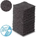 STAHLWERK Mikrofaser-Handtuch 20er Set 40 x 40 cm 300 gsm Trockentuch | Reinigungstuch | Poliertuch | Putztuch | Pflegetuch | Mikrofaser-Tuch | schwarz 