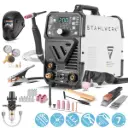 STAHLWERK 4-in-1 Kombi-Schweißgerät DC WIG 200 Puls Pro CUT Vollausstattung, digitaler 200 A IGBT Inverter mit DC WIG | MMA | Puls-Funktion und integriertem 40 A Plasmaschneider 