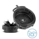 STAHLWERK Ölauffangwanne mit Abfüllstutzen 10 l flache, runde Auffangwanne