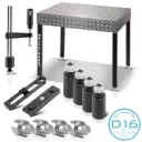 STAHLWERK 3D Schweißtisch Set Montagetisch inkl 12-teiligem D16 Anschläge Set