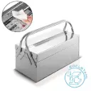 STAHLWERK Werkzeugkasten Edelstahl Werkzeugkiste leer Werkzeugbox