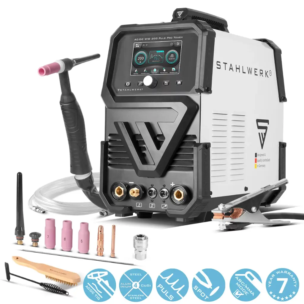 STAHLWERK Schutzgas-Schweißgerät AC/DC WIG 200 Puls Pro Touch