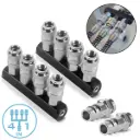 STAHLWERK 2 x 4-fach Druckluft-Verteiler bis 35 bar mit Schnellkupplung 1/4 Zoll