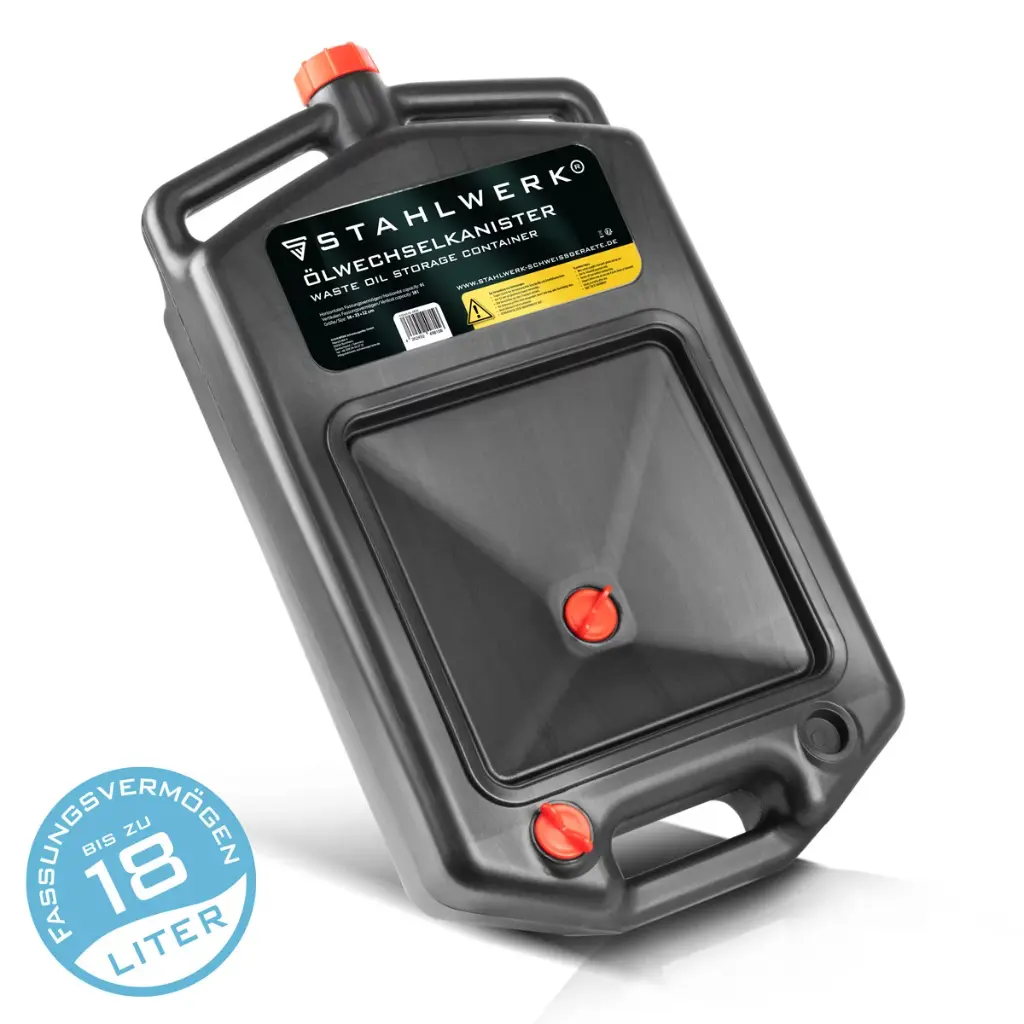 STAHLWERK Ölwechselkanister 10 L Ölwechselwanne tragbare Ölauffangwanne