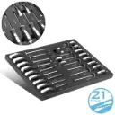 STAHLWERK Werkzeugwageneinlage 21-tlg Schraubendreher-Set mit Schaumstoffeinlage