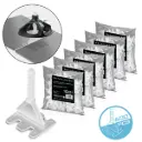 STAHLWERK 3 x Fliesen-Nivellier-System | 200-teilig Zuglasche mit Gewinde für professionelle Fliesenverlegung | Verlegehilfe | Professionelles Nivelliersystem