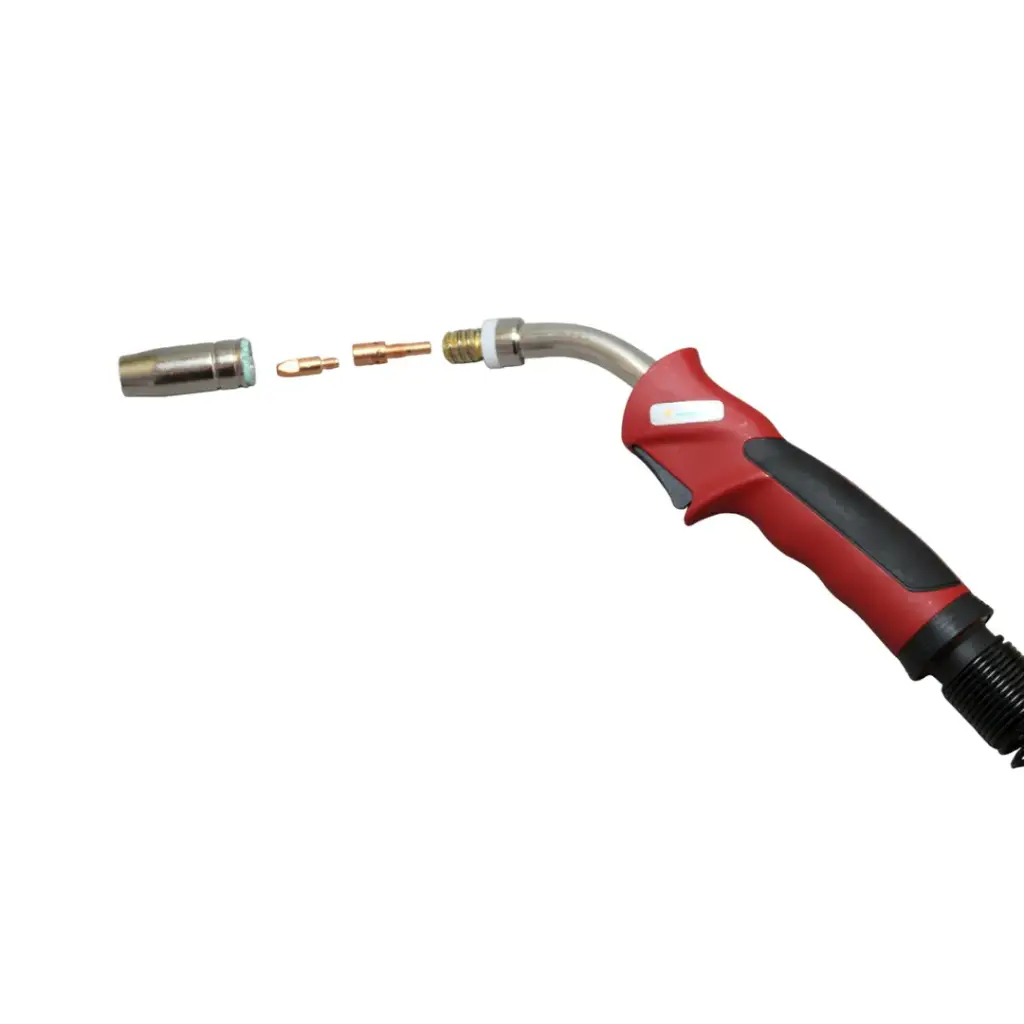 Schweißbrenner MIG MAG AK25/MB25 für Aluminium mit 4 m Schlauchpaket