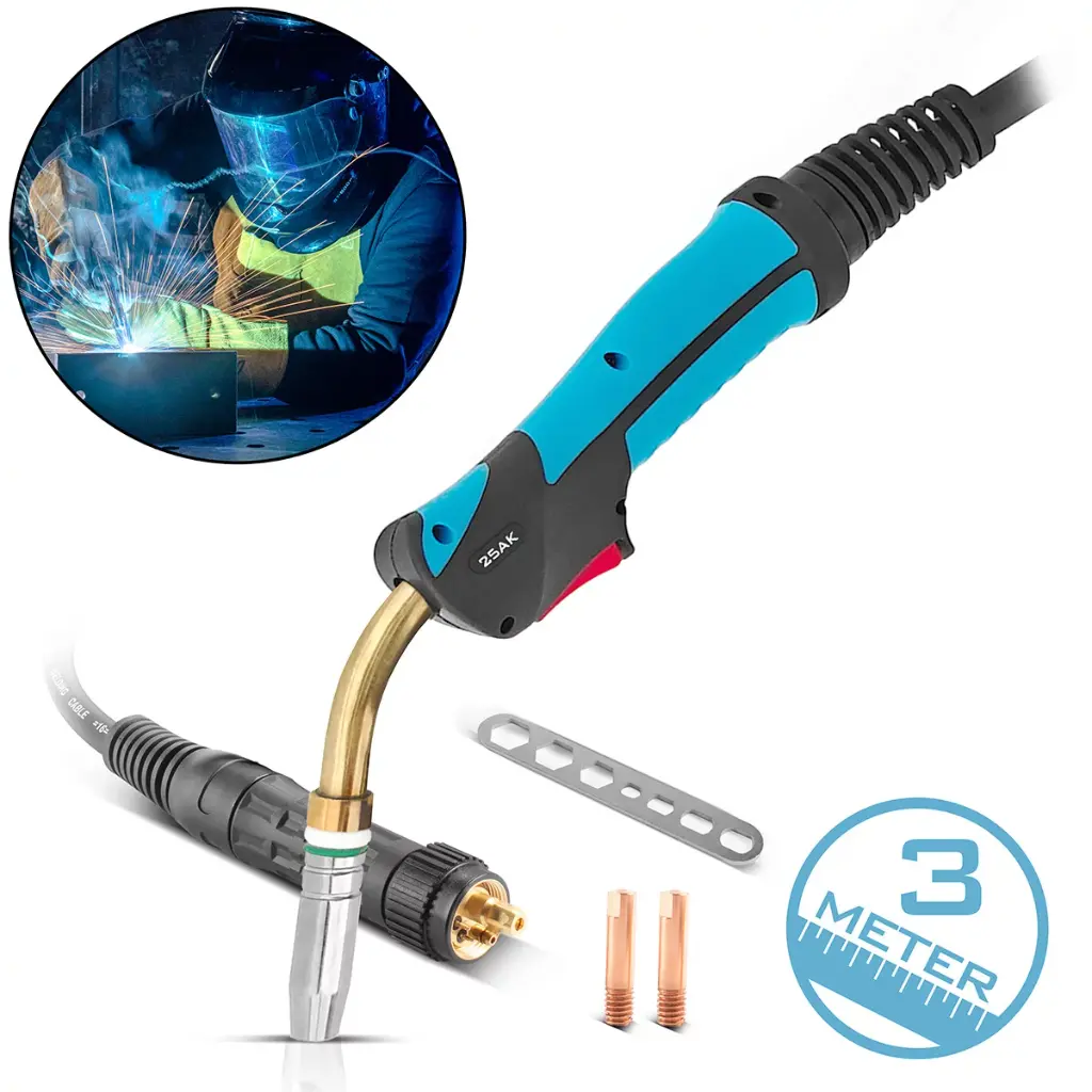 STAHLWERK Schweißbrenner AK25  inklusive 3 Meter Schlauchpaket Schweißzubehör