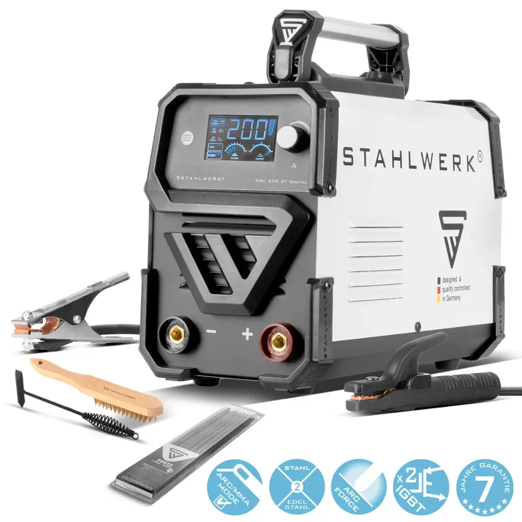 STAHLWERK Schweißgerät ARC 200 ST Digital MMA Elektroden E Hand Inverter 200 A