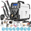 STAHLWERK Schweißgerät CTM-416 Puls Pro Vollausstattung 6-in-1 Schutzgas-Schweißgerät | Inverter mit 160 A, Puls-Funktion für Aluminium und 40 A Plasmaschneider CUT | WIG | MIG MAG | PULS | MMA | FLUX 