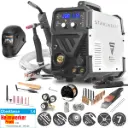 STAHLWERK MTM-200 ST 3-in-1 Schutzgas-Schweißgerät Vollausstattung | 200 A Kombi-Inverter für WIG, MIG/MAG, MMA, FLUX, CuSi3-Löten | HF-Zündung | Synergischer Drahtvorschub | VRD und Hotstart | 2-Takt / 4-Takt Modus 