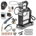 STAHLWERK Industrie-Schweißgerät MIG MAG 350 DP Vollausstattung Vollsynergischer, wassergekühlter IGBT Inverter mit 350 A und Spot-Funktion, MIG MAG Schweißanlage mit Puls, Doppelpuls