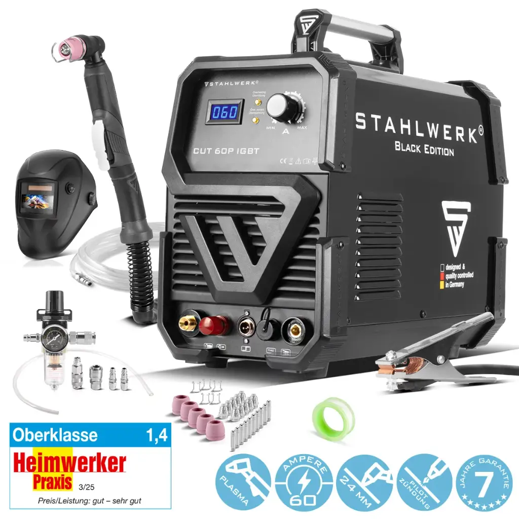 STAHLWERK Plasmaschneider CUT 60 Pilot IGBT Vollausstattung mit 60 Ampere und Pilotzündung