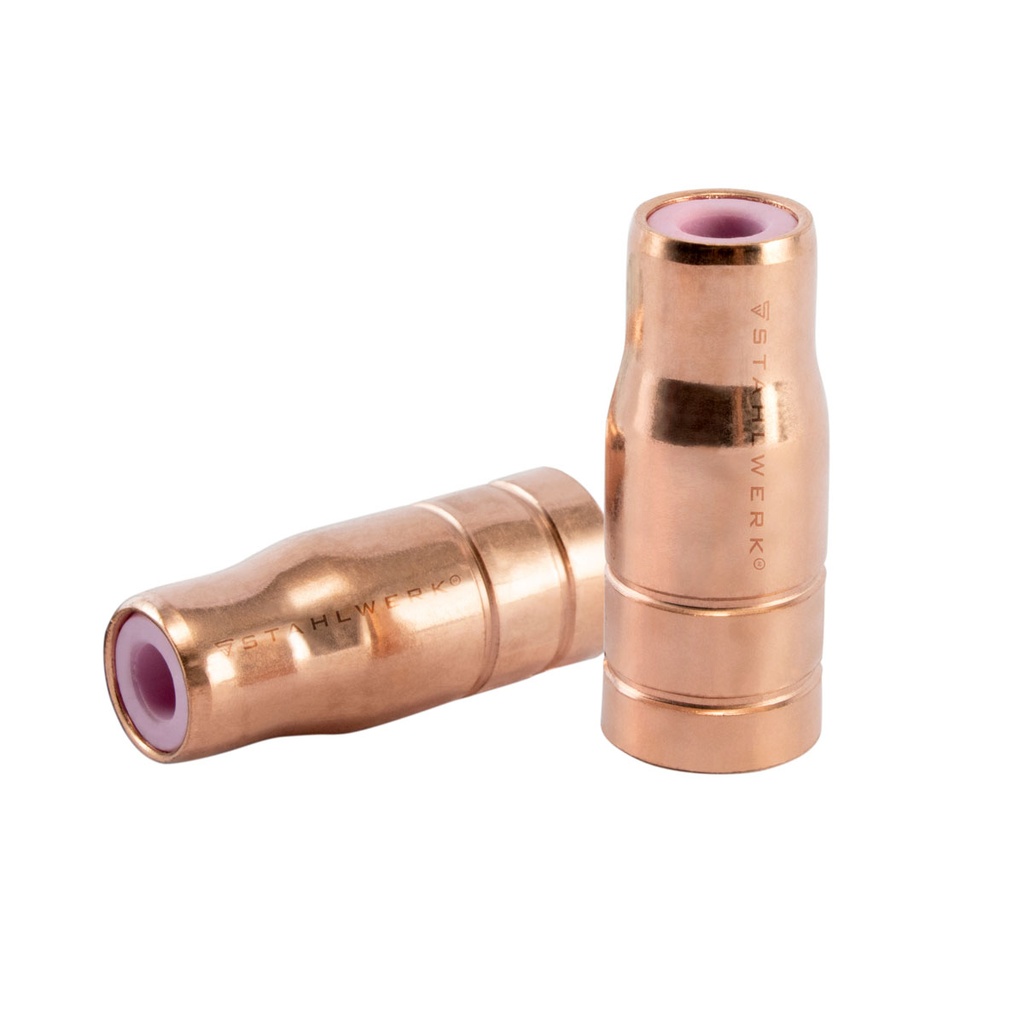 2 x STAHLWERK Original Fülldrahtdüse Gasdüse Fülldraht Schweißen MIG MAG AK15/MB15