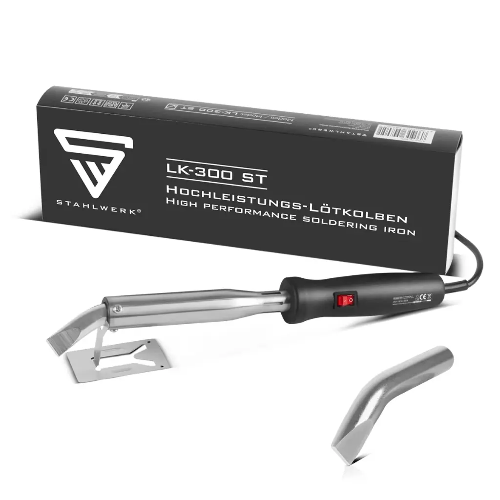 STAHLWERK Hochleistungs-Lötkolben LK-300 ST elektrisches Lötgerät inkl. Ersatzlötspitze Lötstation mit 300 W Leistung 
