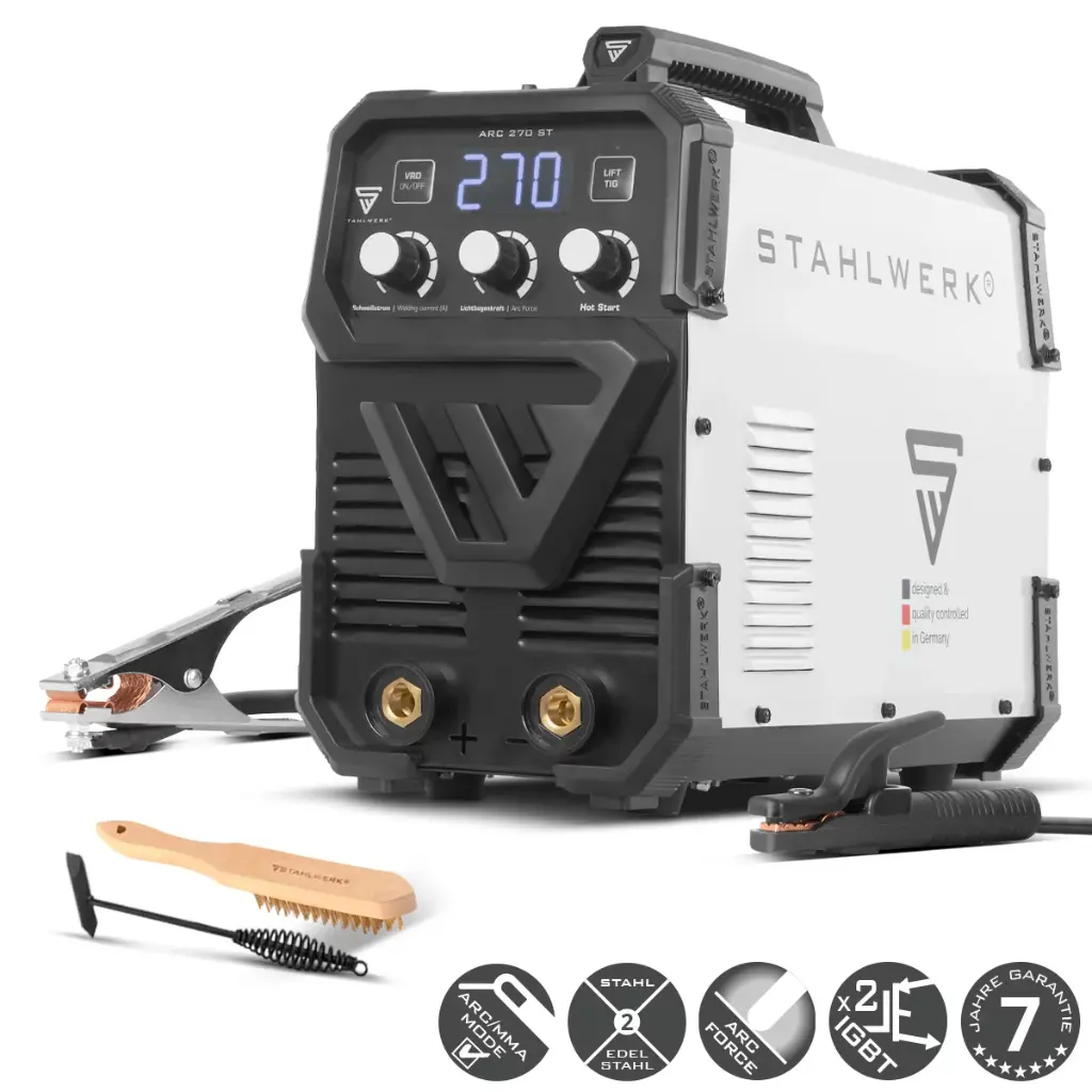 STAHLWERK Schweißgerät ARC 270 ST E-Hand Inverter mit 270 A MMA-Elektrodenschweißen 400V