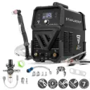 STAHLWERK Plasmaschneider CUT 60 P Digital | 60 A Inverter-Plasmaschneider | HF-Pilotzündung | Digitalanzeige | THC-Schnittstelle für CNC | Schneidleistung bis 20 mm | Plasma Cutter mit 2T/4T-Funktion 