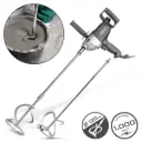 STAHLWERK Rührwerk RW-1000 ST | 1.000 W und 550 U/min | Elektrischer Mörtelrührer mit Zusatz-Quirl 120 x 600 mm | Drehzahlregelung und Rechts- Linkslauf | Betonrührer | Farbrührer | Farbmischer 