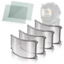 STAHLWERK Schweißhelm Vorsatzscheiben 6er Set, Innen-Ersatzgläser | Schweißschutzglas | Ersatzscheiben für Vollautomatik Schweißhelme | MASTER 