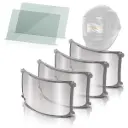 STAHLWERK Schweißhelm Vorsatzscheiben 6er Set | Ersatzgläser innen und außen | Schweißschutzglas | Visierglas | Schutzglas nach EN ISO 16321 | Ersatzscheiben für den Vollautomatik Schweißhelm BULLET 