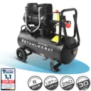 STAHLWERK Kompressor ST-310 Pro mit 8 bar | 1,97 PS | 1,45 kW | 250 l/min | 30 L Tank ölfreier Druckluft-Kompressor | Kolben-Kompressor | Silent-Kompressor | Flüster-Kompressor mit Brushless-Motoren 