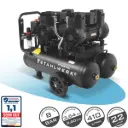 STAHLWERK Kompressor ST-228 Pro mit 8 bar | 3,54 PS | 2,6 kW | 410 l/min | 22 L Tank ölfreier Druckluft-Kompressor | Kolben-Kompressor | Silent-Kompressor | Flüster-Kompressor mit Brushless-Motoren 