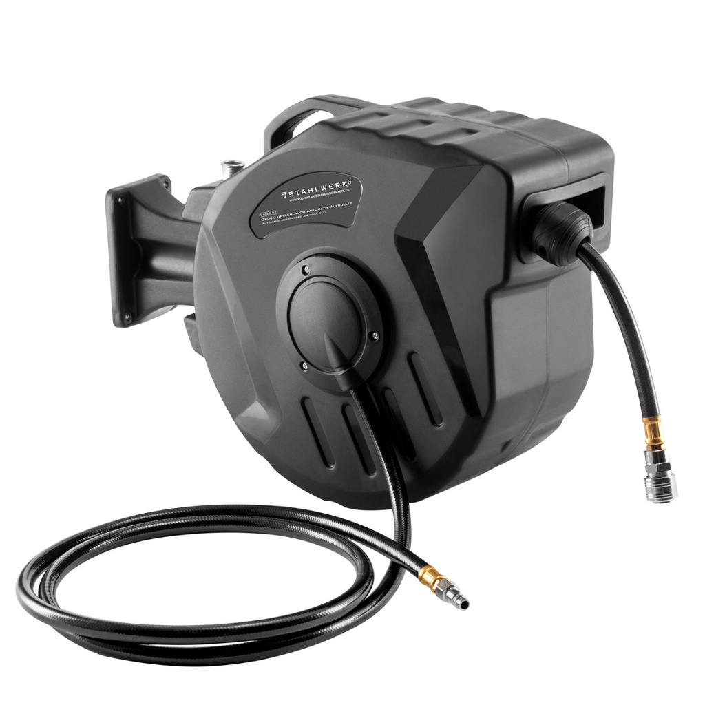 STAHLWERK Druckluft Schlauchtrommel Aufroll-Automatik 20m 18 Bar