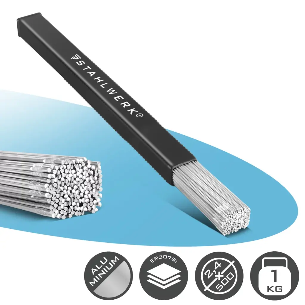 STAHLWERK Schweißstäbe WIG ER4043Si5 Aluminium hochlegiert  Ø 2,4x 500 mm 1kg