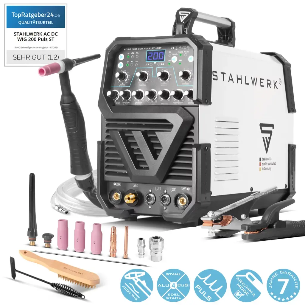 STAHLWERK Schweißgerät AC/DC WIG 200 Puls ST IGBT / 200 A