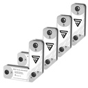 STAHLWERK 4er Set Magnet-Schweißwinkel 11,3 kg | 25 lbs praktischer Schweißmagnet | Magnetwinkel | Schweißpositionierer mit starker Haftkraft 