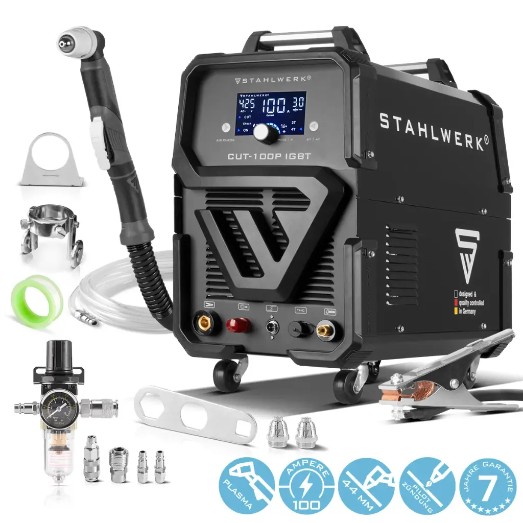 STAHLWERK Plasmaschneider CUT 100 P Digital mit 100 Ampere und Pilot-Zündung