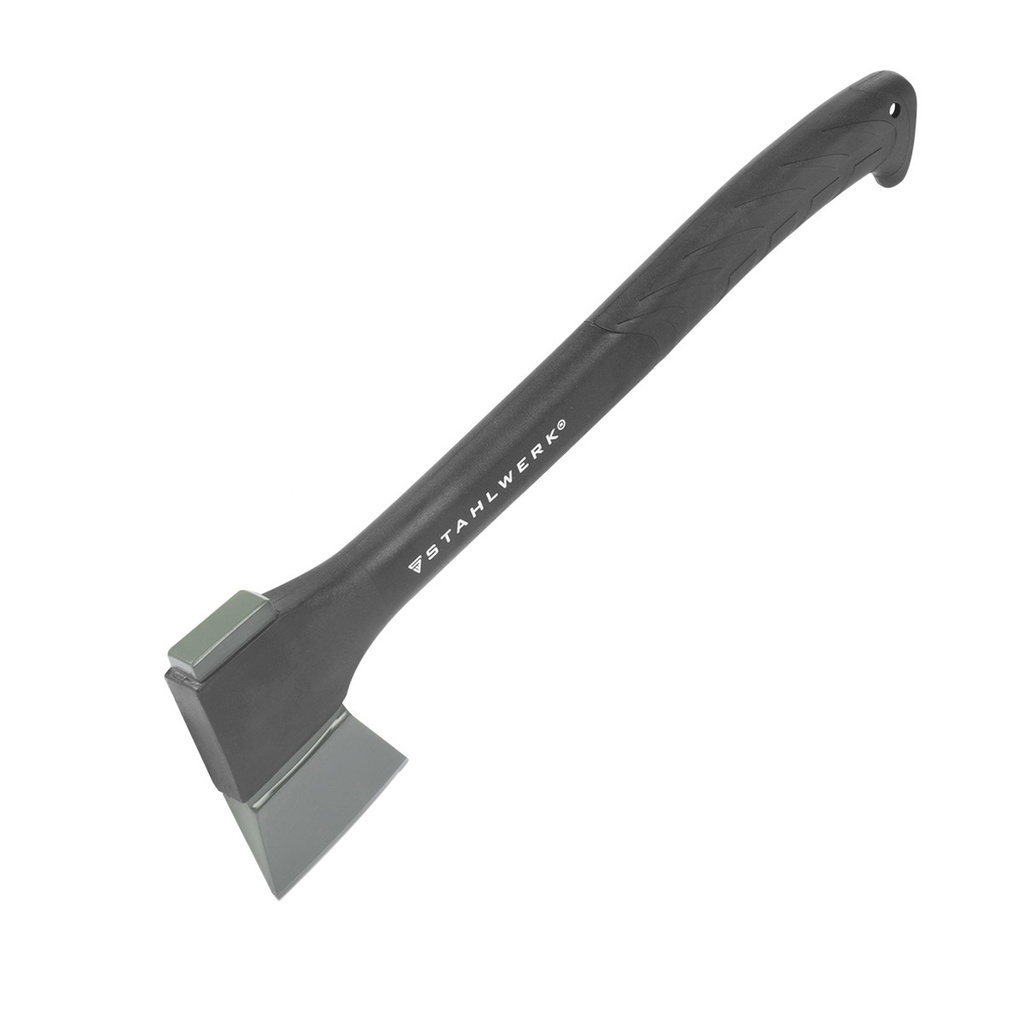 STAHLWERK Axt CA-445 ST 445MM Beil Forstaxt aus Carbon-Stahl mit Fiberglas-Griff