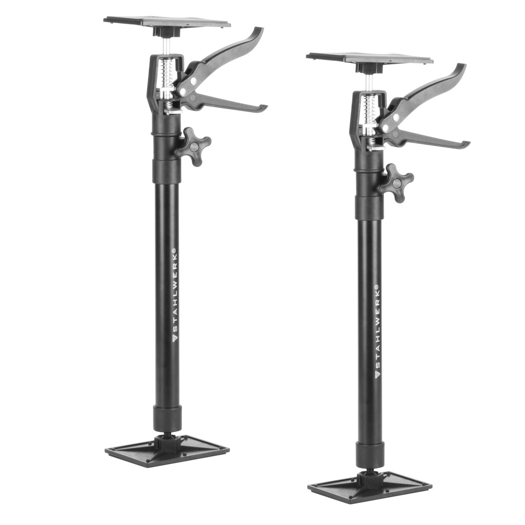 STAHLWERK Teleskop-Stützstange 2er Set 50-110cm mit 43kg Tragkraft Montagestütze