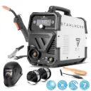 STAHLWERK Schweißgerät FLUX 140 ST Digital mit 140 A Vollausstattung, synergischem Drahtvorschub, Lift-TIG und ARC/MMA Funktion zum Schweißen ohne Schutzgas