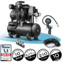 STAHLWERK Kompressor ST-110 Pro Vollausstattung 10 bar 2,1 PS 1,6 kW 210 l/min 10 l Druckluftkompressor