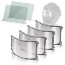 STAHLWERK Schweißhelm Ersatzscheiben 6er Set Ersatzgläser innen und außen| Schweißschutzglas | Visierglas | Schutzgläser EN ISO 16321 für Vollautomatik-Schweißhelm RAPTOR 
