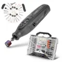 STAHLWERK Akku Mehrzweckschleifer AMF-80 ST + 198 teiliges Zubehörset | Akku Multifunktionswerkzeug für Holz, Metall & Kunststoff 