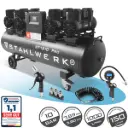 STAHLWERK Kompressor ST-1510 Pro Vollausstattung | 10 bar | 7,89 PS | 5,8 kW | 1000 l/min | 150 l Tank | Ölfrei | Brushless-Motor| 5 Meter Schlauch | Reifenfüller | 3-fach Verteiler | Ausblaspistole 