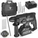 STAHLWERK Akku-Bohrhammer KLAUS | 20 Volt-System | Bohren, Schlagbohren und Meißeln | Bohrer | Bohrmaschine für Beton und Zement | 24 mm Bohrdurchmesser | Brushless | SDS 